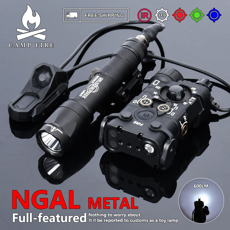 

Metal NGAL Surefir SF WADSN Red Green Blue IR Dot White Strobe Light M300 M600 Flashlight Hunting Lamp Airsoft Scout Accessories