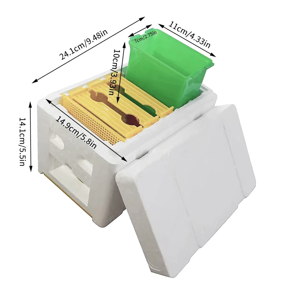 Mini Hive Box Queen Mating Nuc Swarm Nucleus Hive Beehive Rearing Portable Harvest Pollination Breeding Colony Fecundation