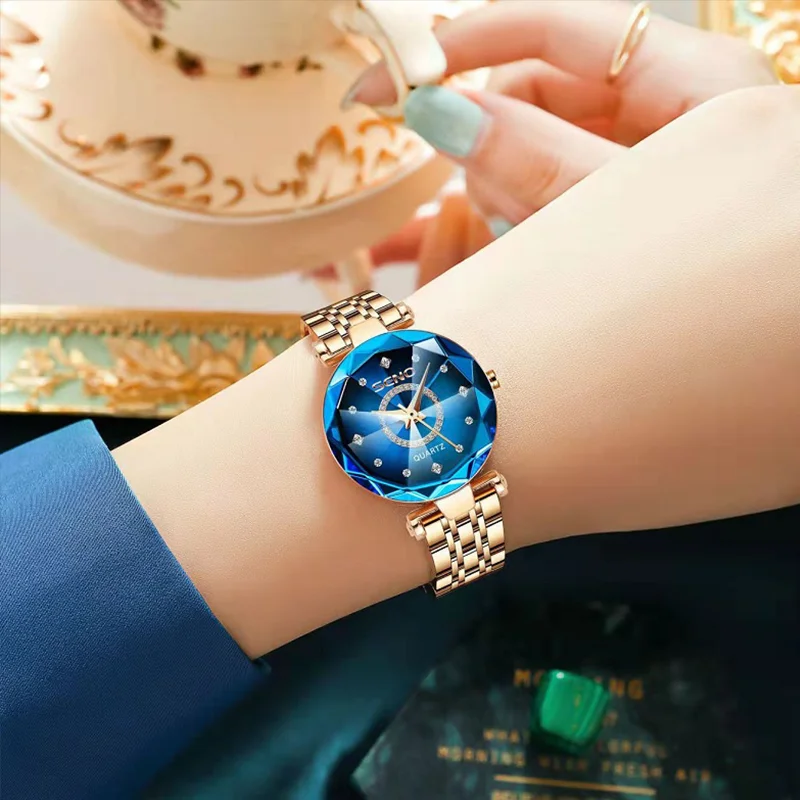 SENO Ladies Watch Fashion Jewelry Watch For Women Christmas Ornaments Sapphire Style Women Watches Luxury