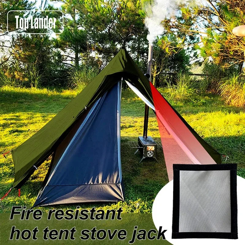 Conector estufa tipi camping – Tubo ventilación antiescaldaduras resistente al fuego - imagen 5