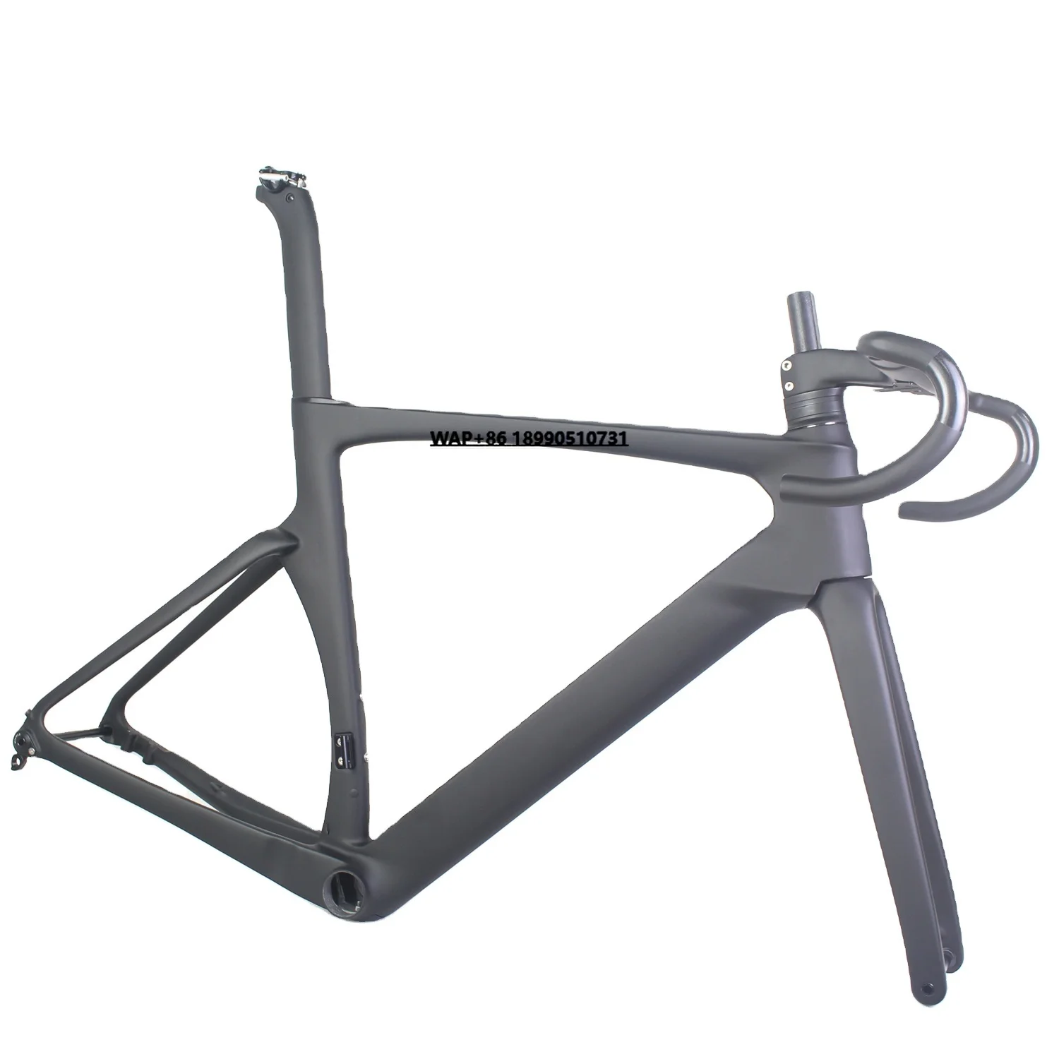 

Winowsports aero Carbon Frame Road Disc Brake Carbon Frame FM237 Full Hidden Cable Routing BB386 with Integrated Handlebar