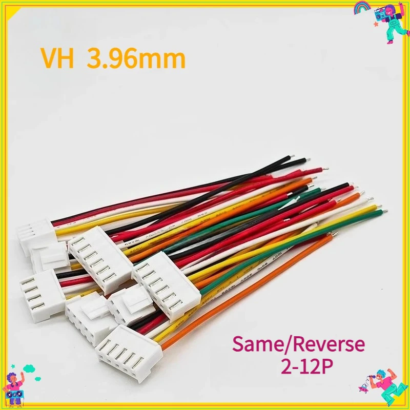 5PCS JST VH3.96 VH 3.96mm Female Housing Plug Connector Wire Cable 2 3 4 5 6 7 8 9 10Pin 22AWG Wire 20cm Length