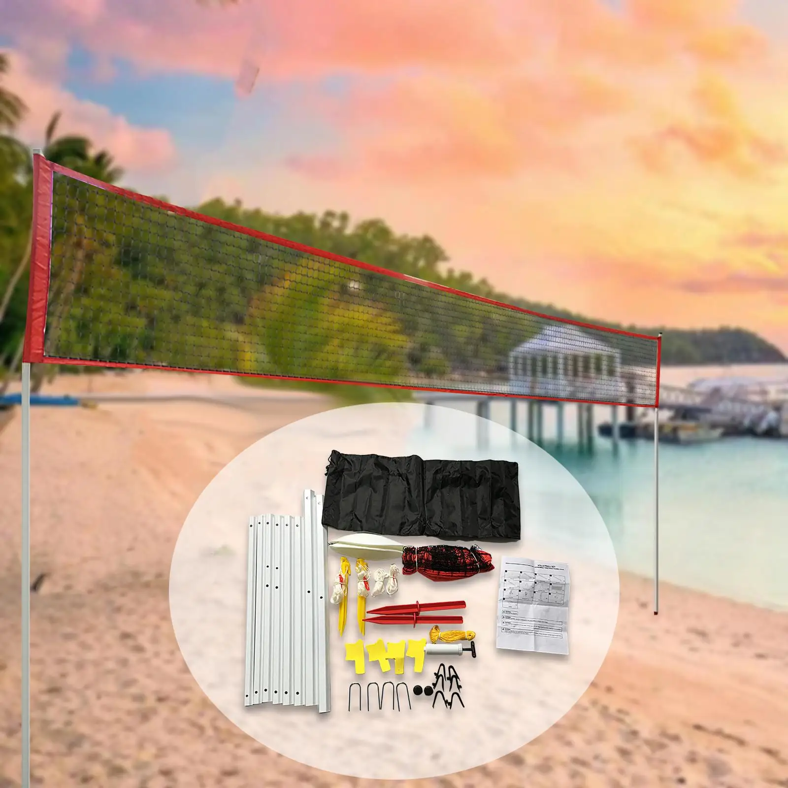 

Аксессуары для волейбольной тренировочной сетки, портативное, удобное, прочное, тренировочное оборудование, регулируемое для ударов на открытом воздухе Team Yard Solo