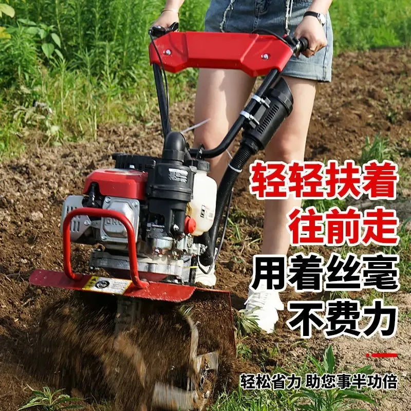 

Multifunctional micro-tiller Small plowing plowing machine Household field-beating machine Agricultural soil-turning