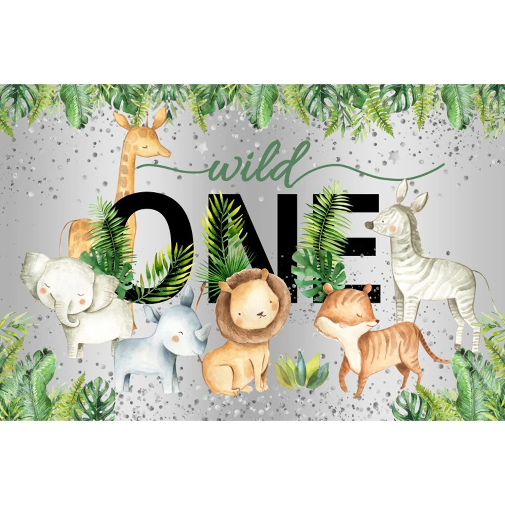 ungle Safari Tropical Forest Photography Backdrop Newborn Baby Shower Birthday Party Wild One Animal Background Decor Banner