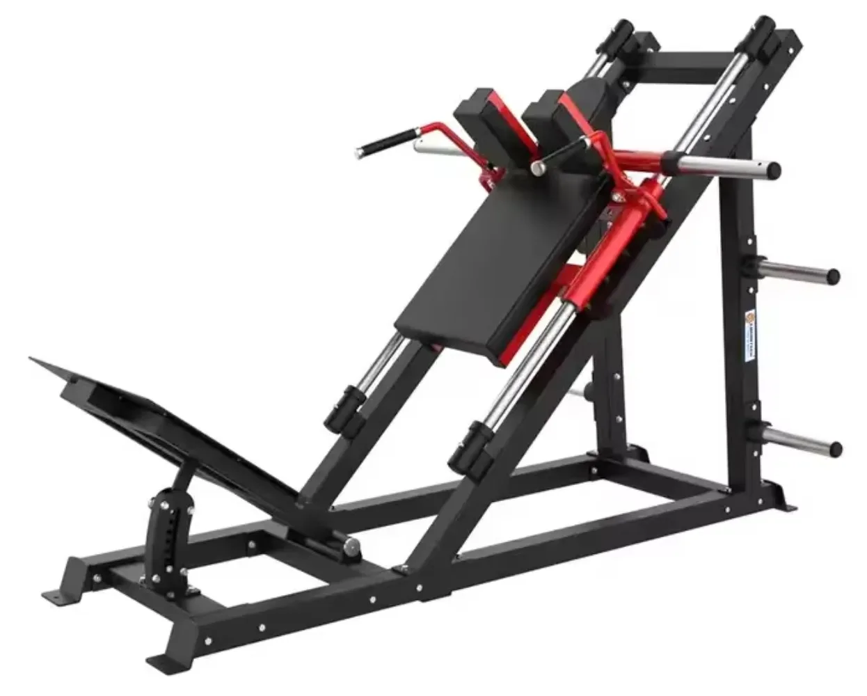 Hack Squat Machine,Leverage Squat Calf Raise Machine,Leg Press Machine with Weight Storage Pins and Band Hooks, Home Gym Machine