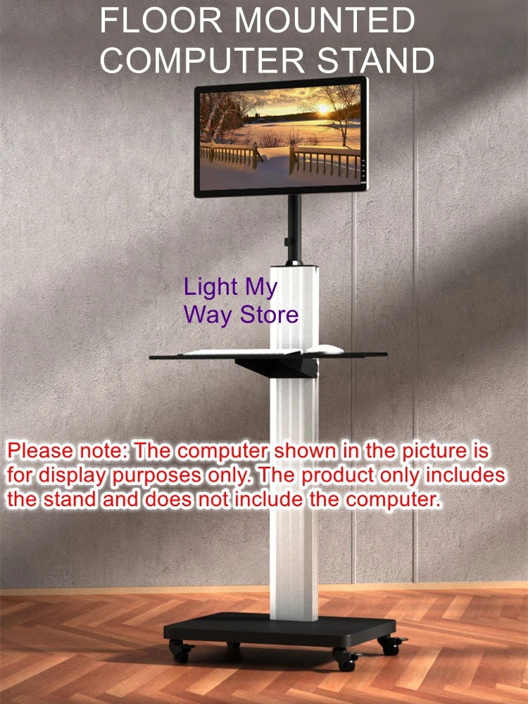 Universal hanging bracket, adjustable floor stand, movable display, floor cart, rotating, no drilling required