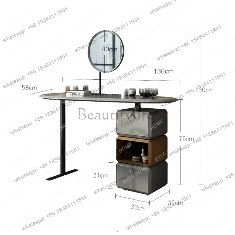 NN  Dressing Table Light Luxury Minimalist New  Table Bedroom Modern Storage Cabinet Coiffeuse De Chambre Furniture