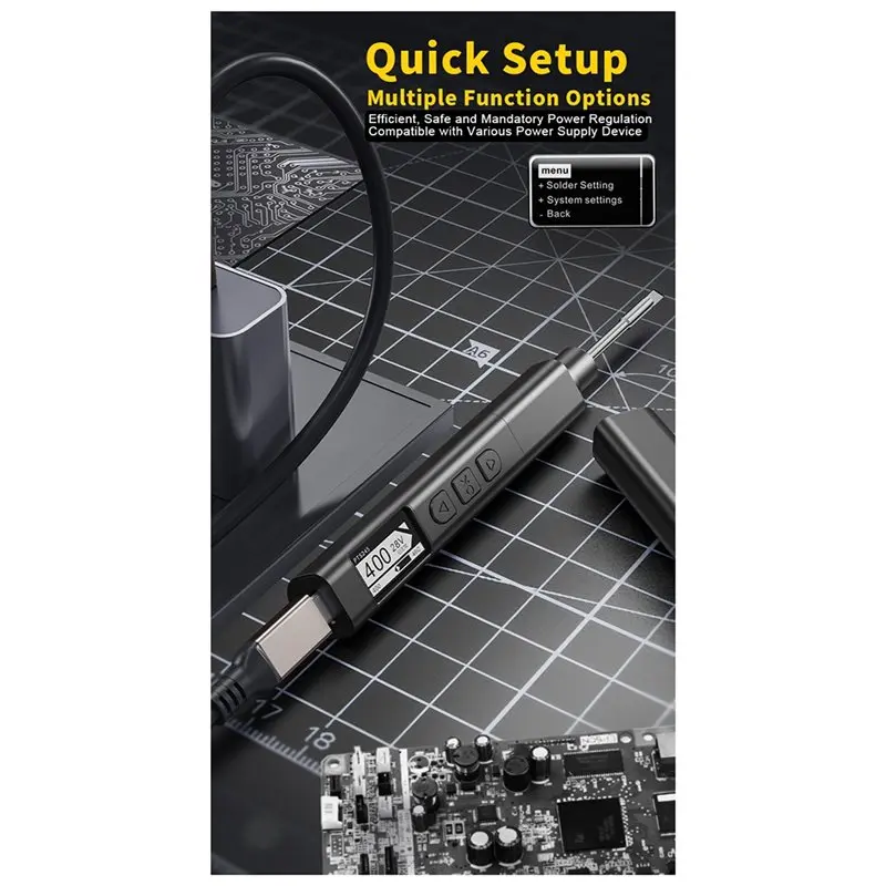 AC88-PTS245 PD3.1 Type-C 140W Soldering Iron Kit New Smart Digital Mini Solder Station For Electronics DIY Repair