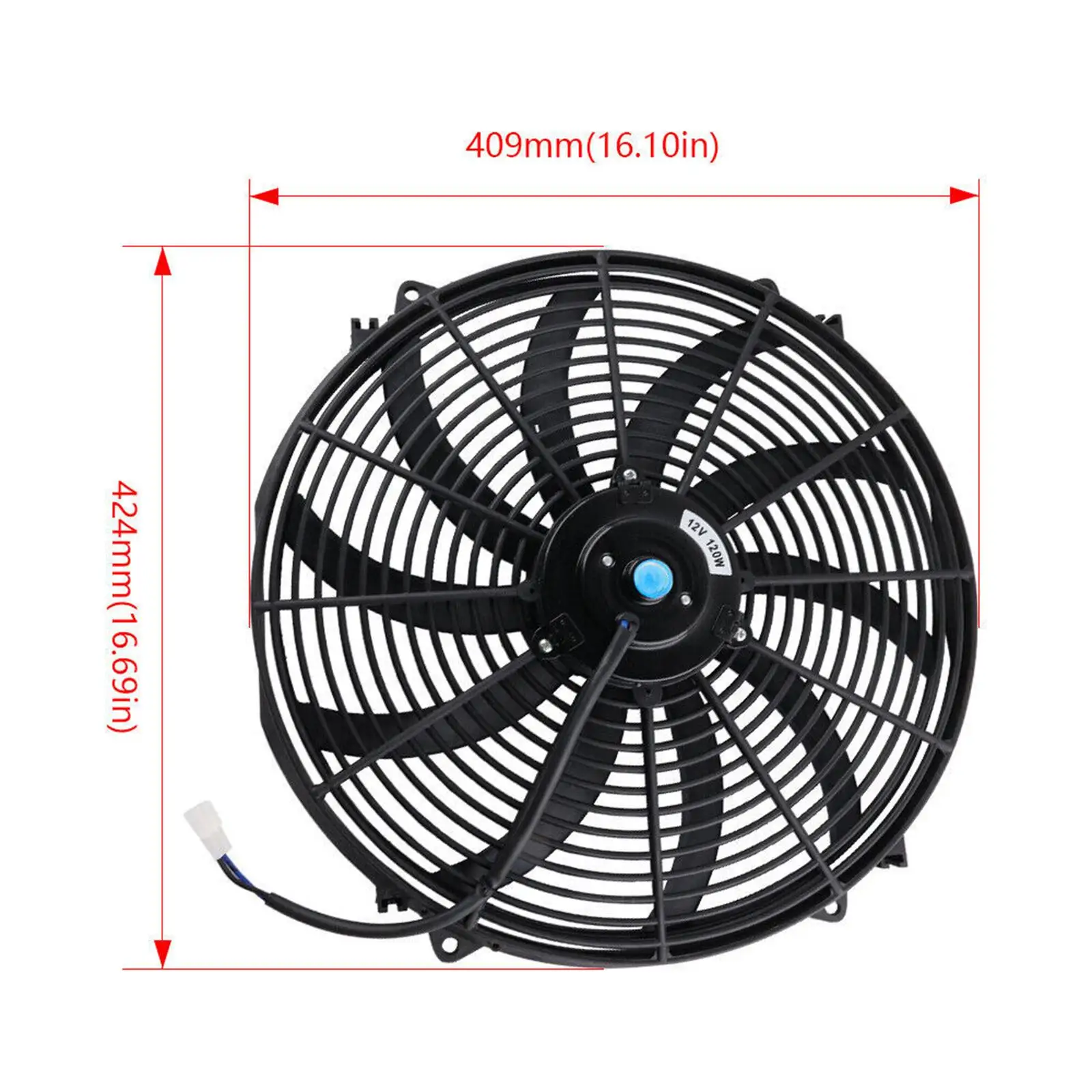 Radiator Cooling Fan Performance Fan Assembly Kits Electric Spare Parts with Mounting Kits Accessories Heavy Duty Engine Fan