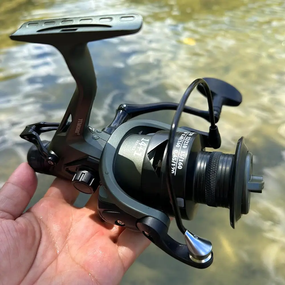 Dual Brake Spinning Reel Lightweight Front Rear Brakes Aluminum Alloy Spool All Waters Fishing Tackle Brake Wheel