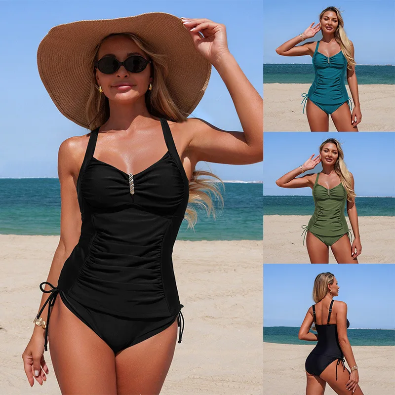 

One Piece Swimsuit Bathing Swimming Suit for Women New Korean Version Swimsuit Red Sexy Slim Fit Charming Backpack Bikini