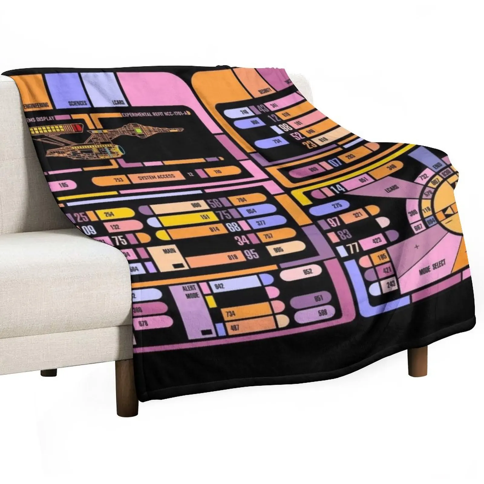 TNG Interface Space Future Control Panel Throw Blanket anime Beach Summer Plush Thermal Decorative Sofa Blankets