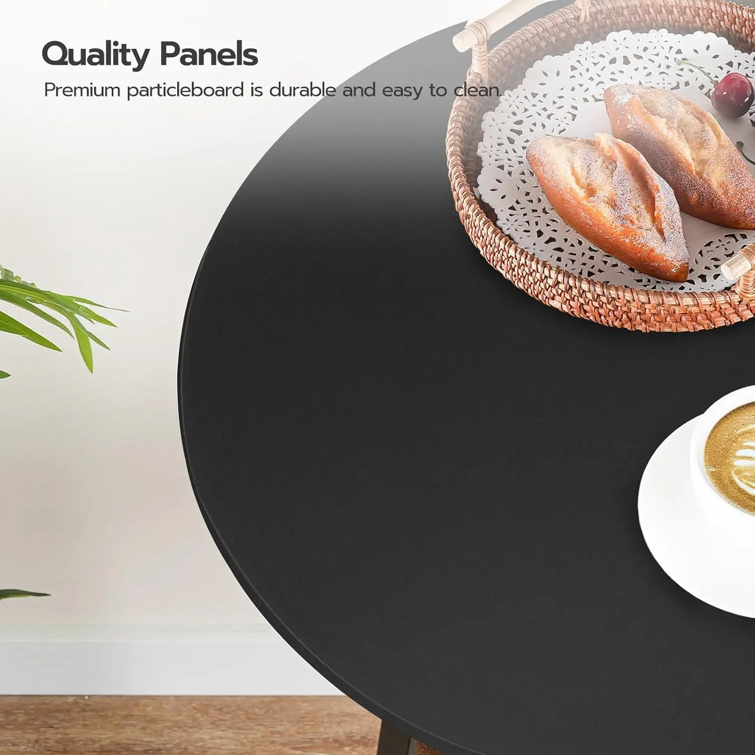 2-Tier Bistro Table with Storage, 37.4" High Top Table for Small Spaces, Cocktail Table with Top Particleboard for Kitchen