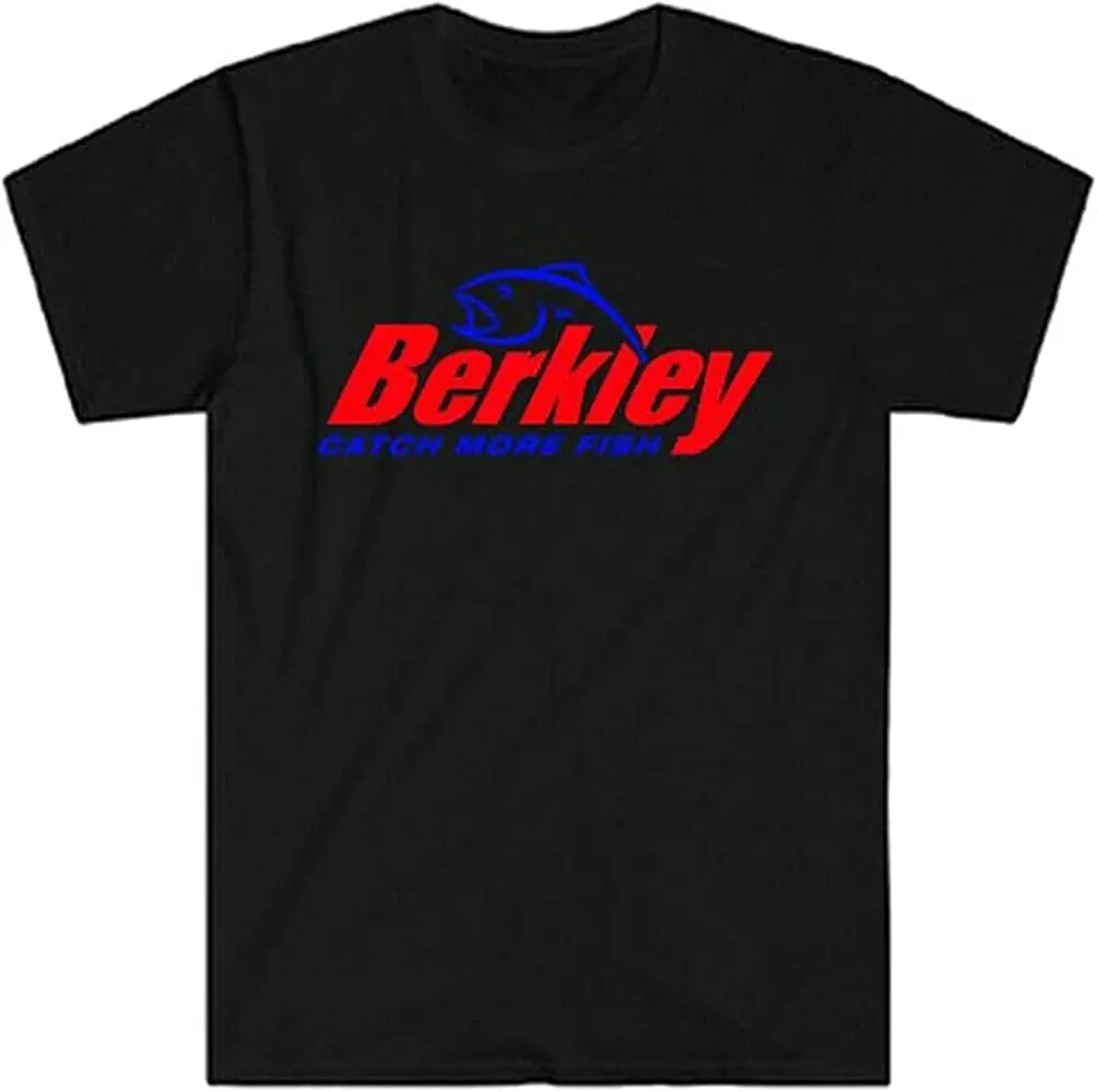 Berkley Fishing Company Logo Men's Black  Summer Tees Cotton Luxury brand vintage oversized