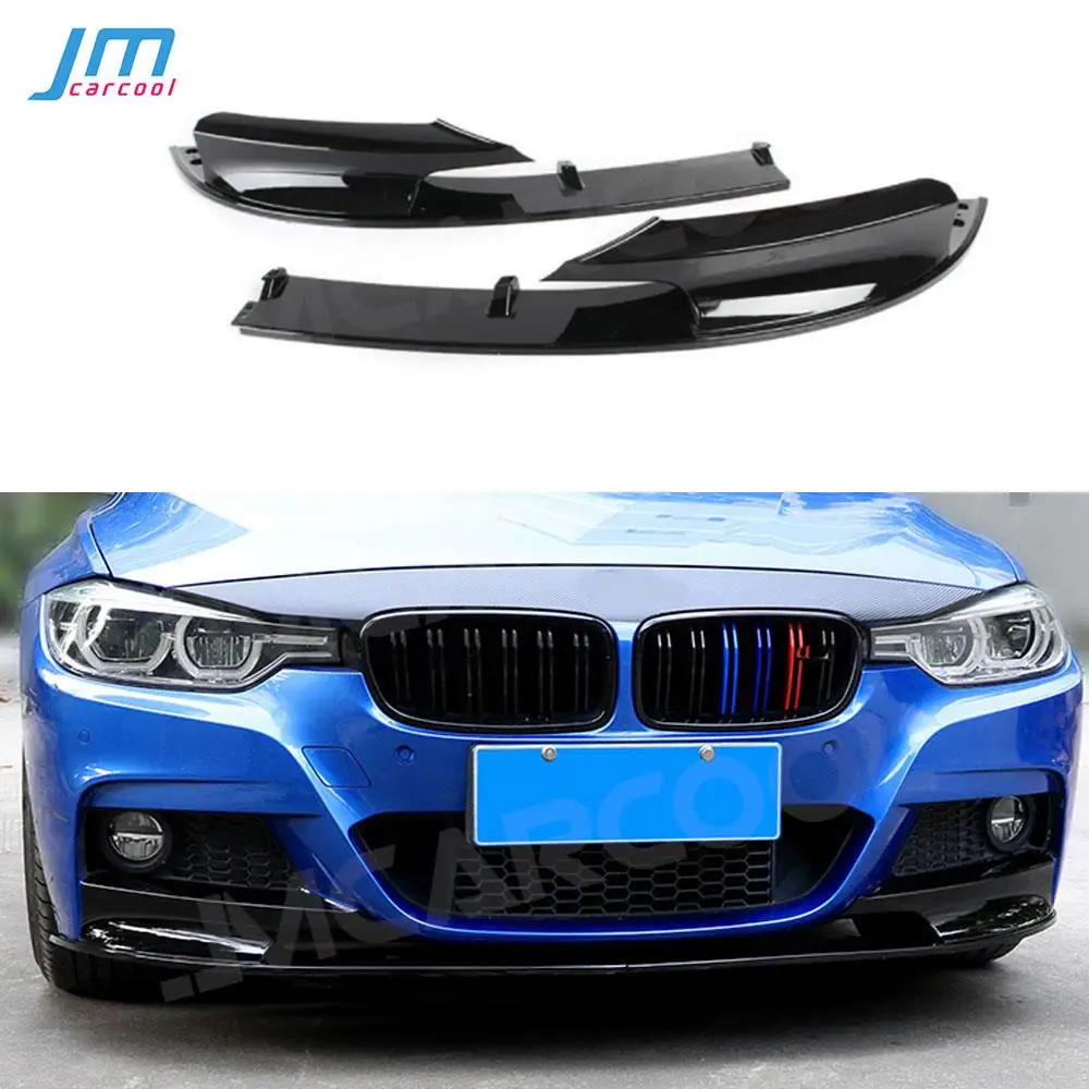 

For BMW 3 Series F30 M Style 2012-2018 Sports Version Front Lip Aprons Splitters Spoiler ABS/Carbon Look Black Car Decoration