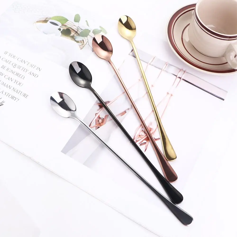 Bar Dessert Long Handle Home Flatware Tableware Teaspoons Ice Cream Spoon Spoon Coffee Spoon