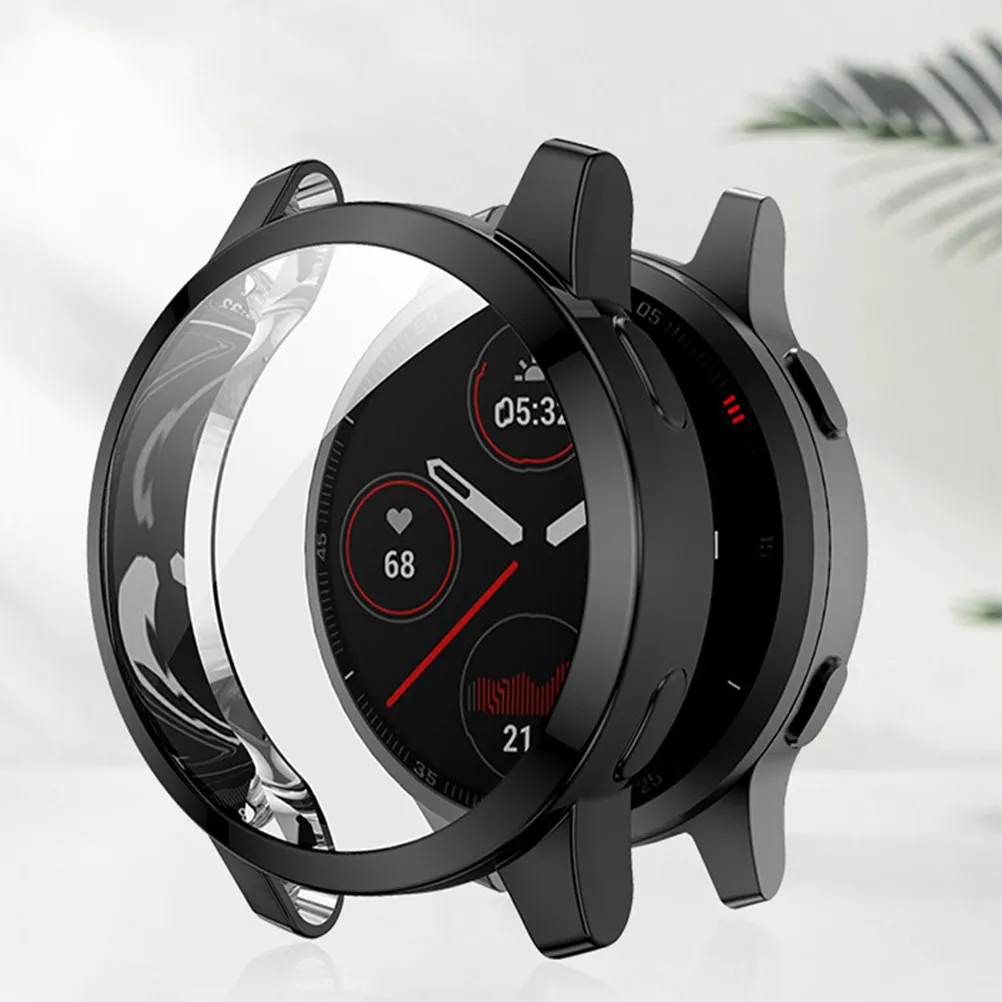 6Pcs Tpu Electroplated Watch Screen Protective Cover Anti-Collision Buffer Fine Texture Fit 2S 4S Smartwatch Screen