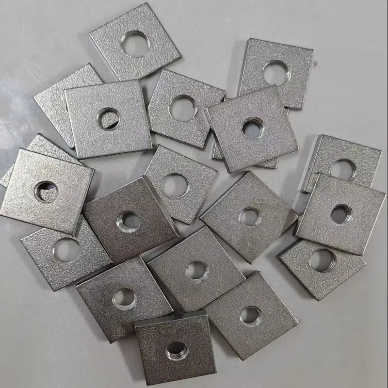 304 Stainless Steel Square Nuts M4 M5 M6 M8 Thin Sliding Block Nuts Hardware Fasteners for Aluminum Profile 5-50Pcs