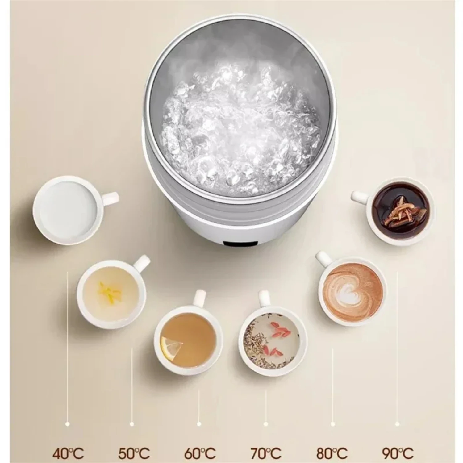 

Portable heating Kettle Thermal Cup 350ML Boil Water Smart hot Water Bottle Temperature Control dr035