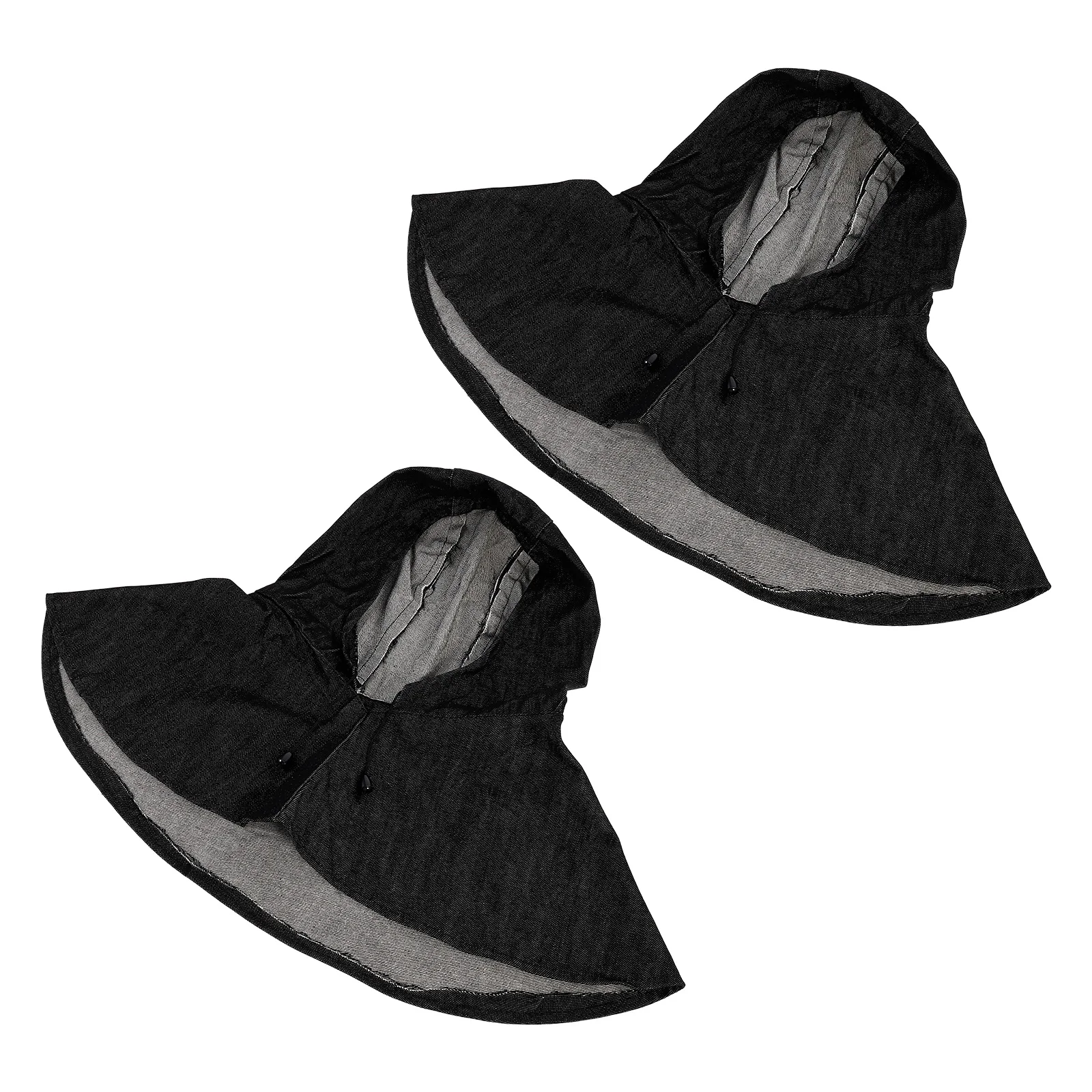 

2Pcs Dustproof Windproof Hood Caps Adjustable Drawstring Breathable Lightweight Protective Hat Caps for Fishing Work Riding Neck