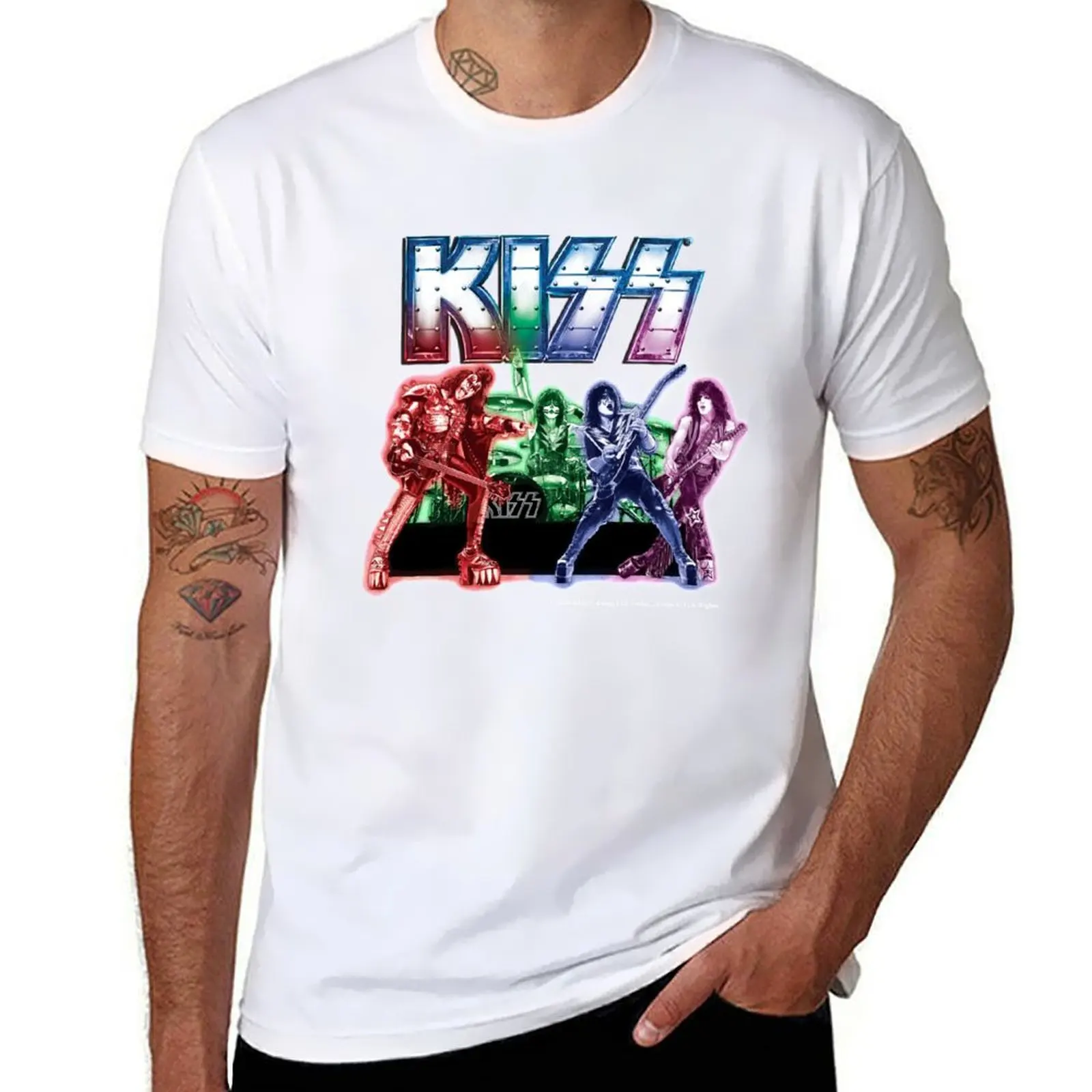 

KISS band T-Shirt t shirts for man pack white t shirts with prints T-Shirt