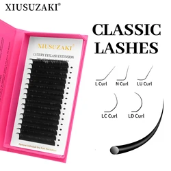 XIUSUZAKI L LC LD LU N Curl extensiones de pestañas clásicas pestañas postizas individuales pestañas prefabricadas de alta calidad herramientas de maquillaje