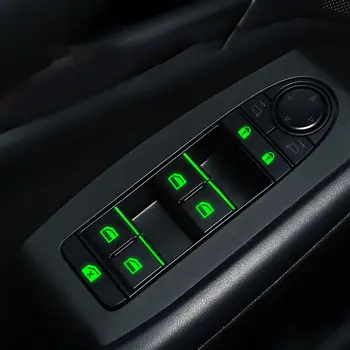 發光汽車車窗按鈕貼紙 車門車窗升降開關 夜間螢光貼紙 汽車內裝裝飾 汽車配件 10 最佳銷售 車門貼紙 - №9