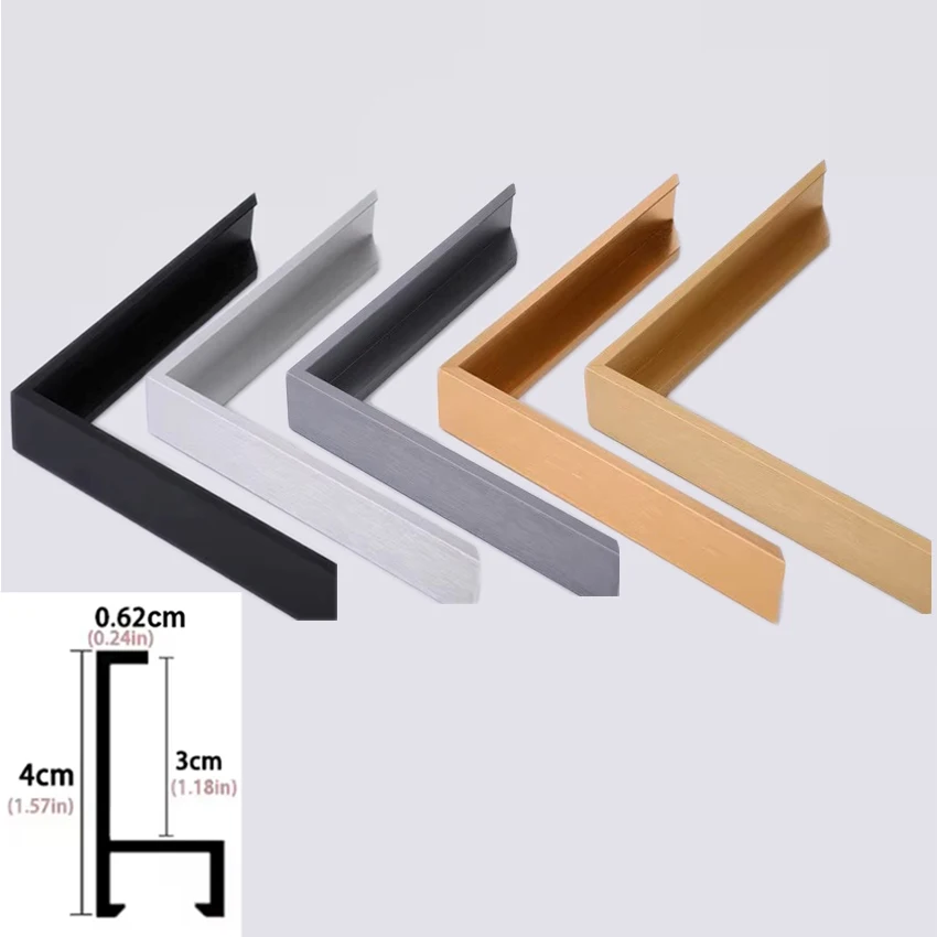 

Customized DIY Metal Aluminum Frames, Black Golden for Canvas, Oil Painting Diamond Painting Artwork, Wall Art Home Decor