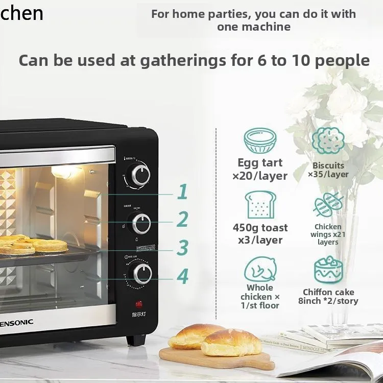 HTT electric oven 60 liters household large-capacity commercial multi-functional fermentation private house cake moon cake