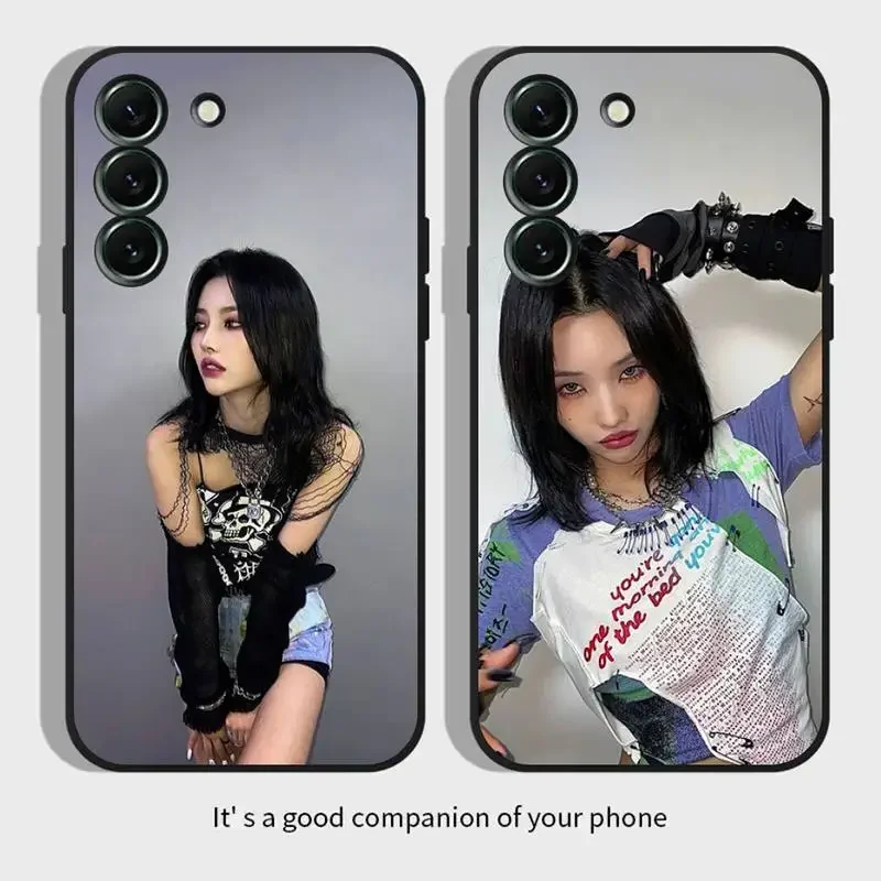 -(G)-I-DLE- S-Soyeon- Cute Idol Etui na telefon do Samsung Galaxy S 23 22 21 20 10 e 9 8 7 6 plus edge ultra lite Black Soft Cover