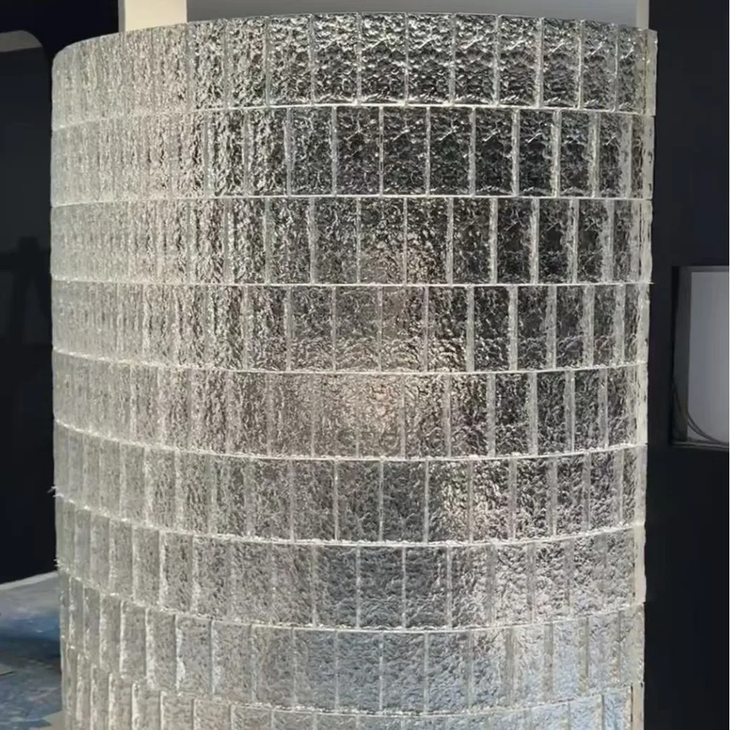 Glass Brick Partition Art Wall Internet Celebrity Ultra-white Glass Crystal Brick Source Factory Direct Sales Price Discount