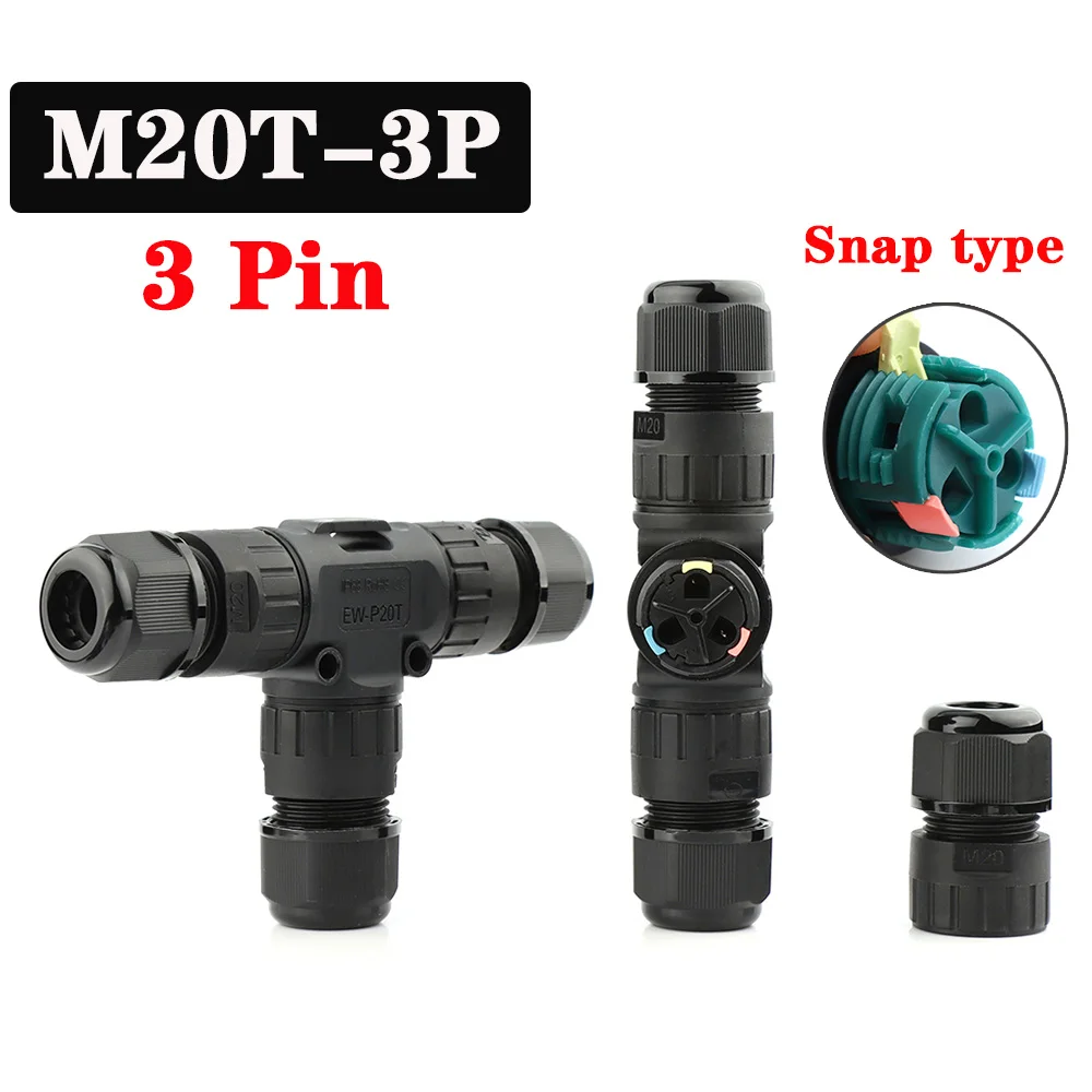 IP68 waterdichte connector 2 3 4 5-pins kabel Draadwartel Mouwconnectoren snelle schroefaansluiting Outdoor waterdichte terminal