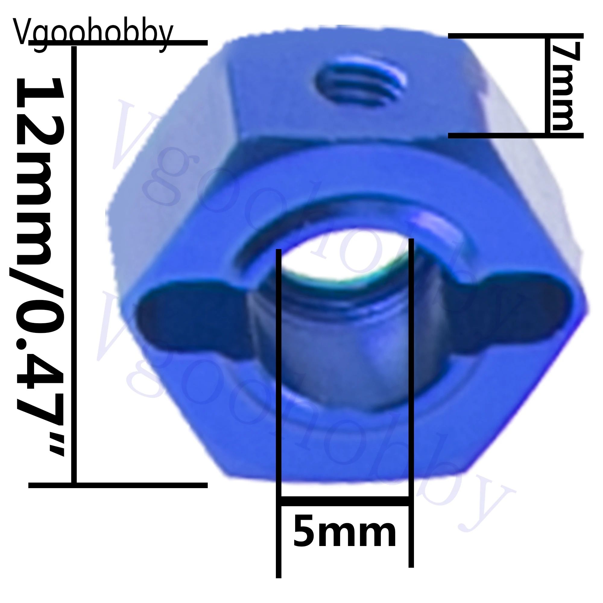 Metal 12mm Wheel Hex Hub Drive Adapters with Pins Screws for 1/10 Arrma Senton Granite Typhon Vorteks 3S Big Rock RC Car