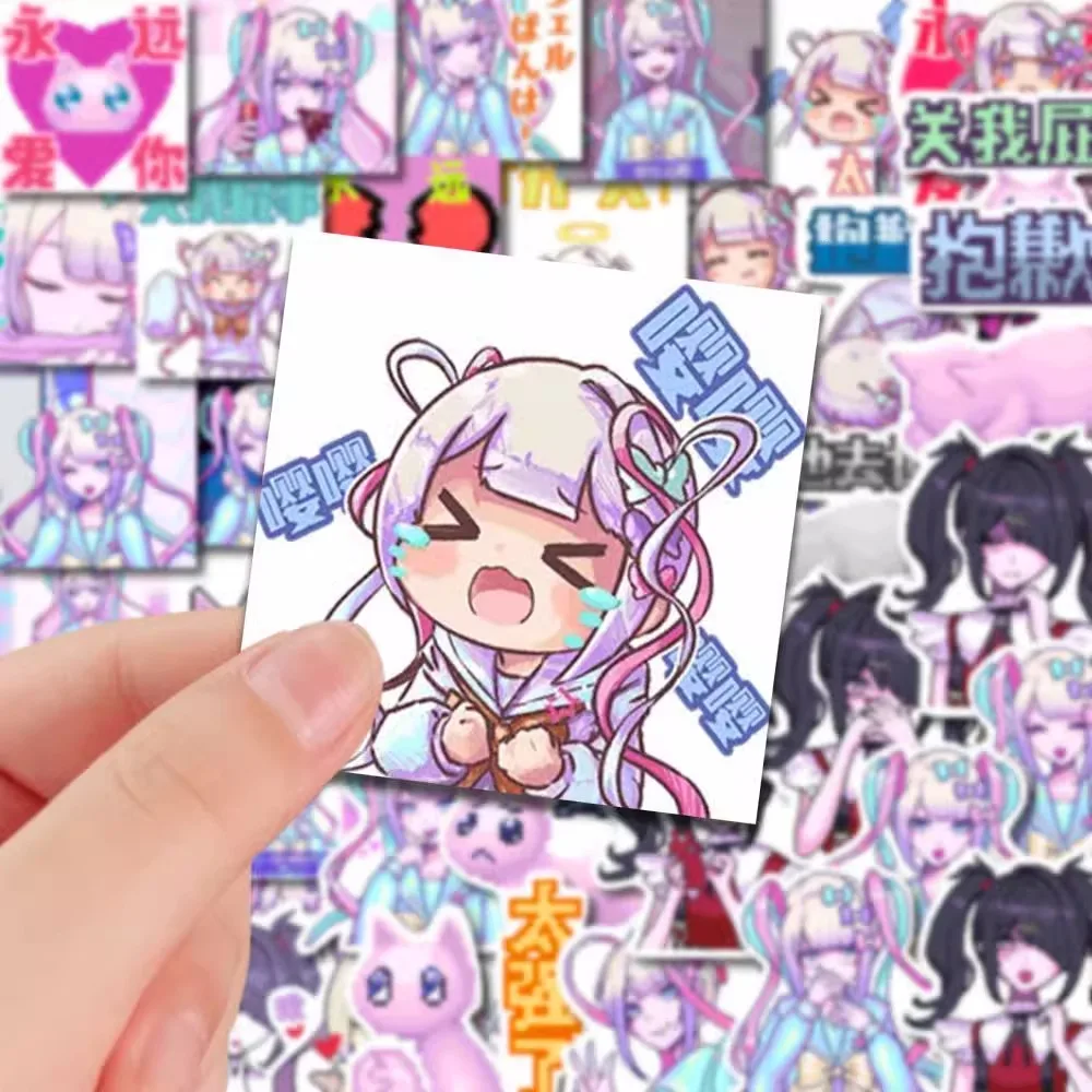 

10/56 шт. Аниме-наклейки с персонажами игры Anchor Girl (Рэйн/Чан), милые мультяшные анимационные стикеры для телефона, скейтборда, гитары