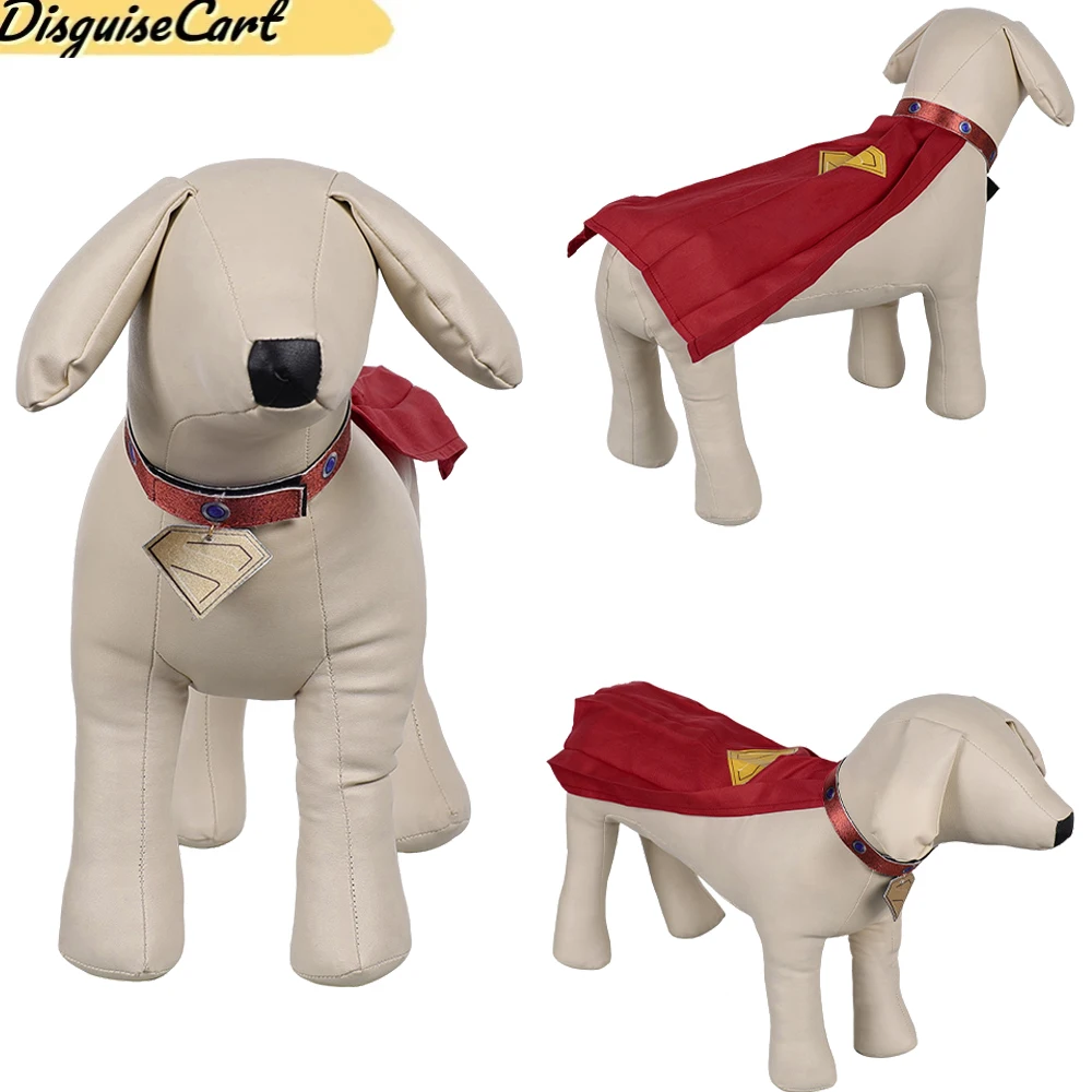 Superdog Krypto عباءة الفيلم خارقة Disfraz هالوين جرو الحيوانات الأليفة تأثيري حلي وتتسابق لملحقات الكلاب الصغيرة