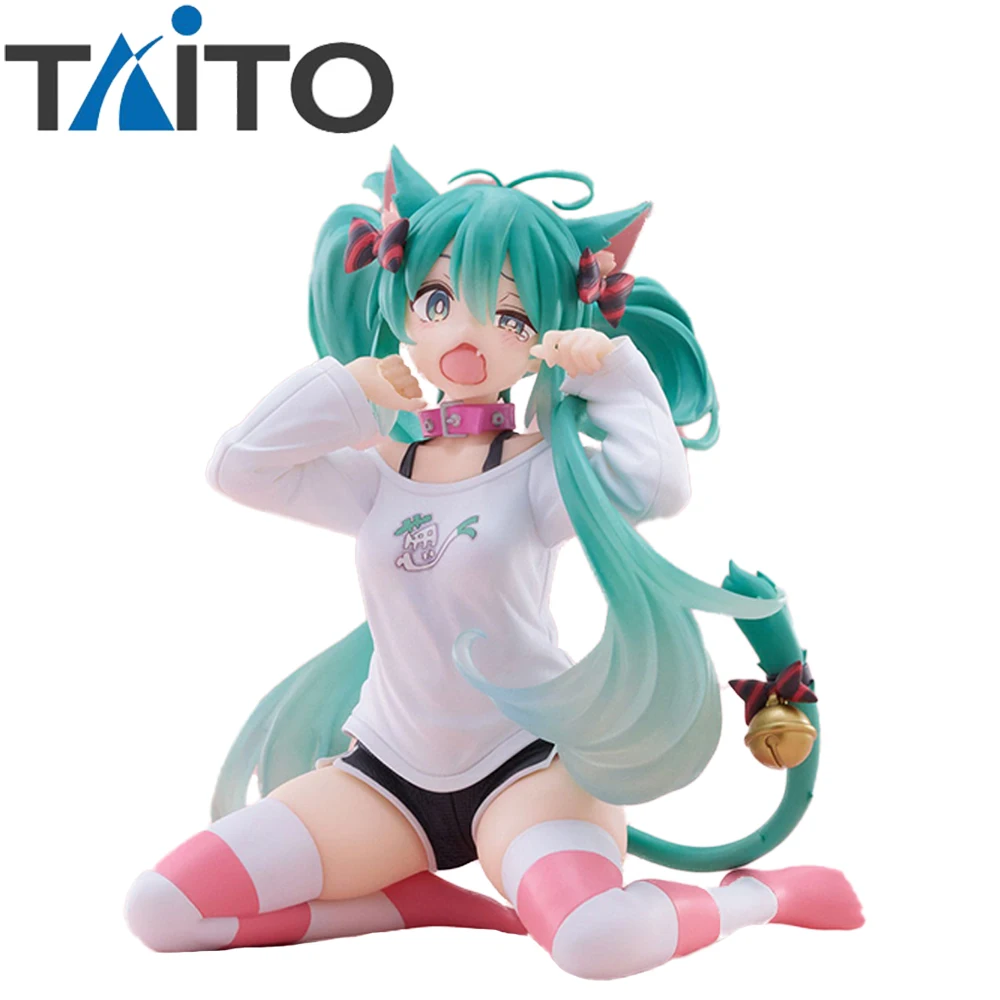 in-stock-original-taito-desktop-cute-vocaloid-hatsune-miku-neko-t-shirt-ver-anime-waifu-figures-beauty-girls-model-toys-gifts