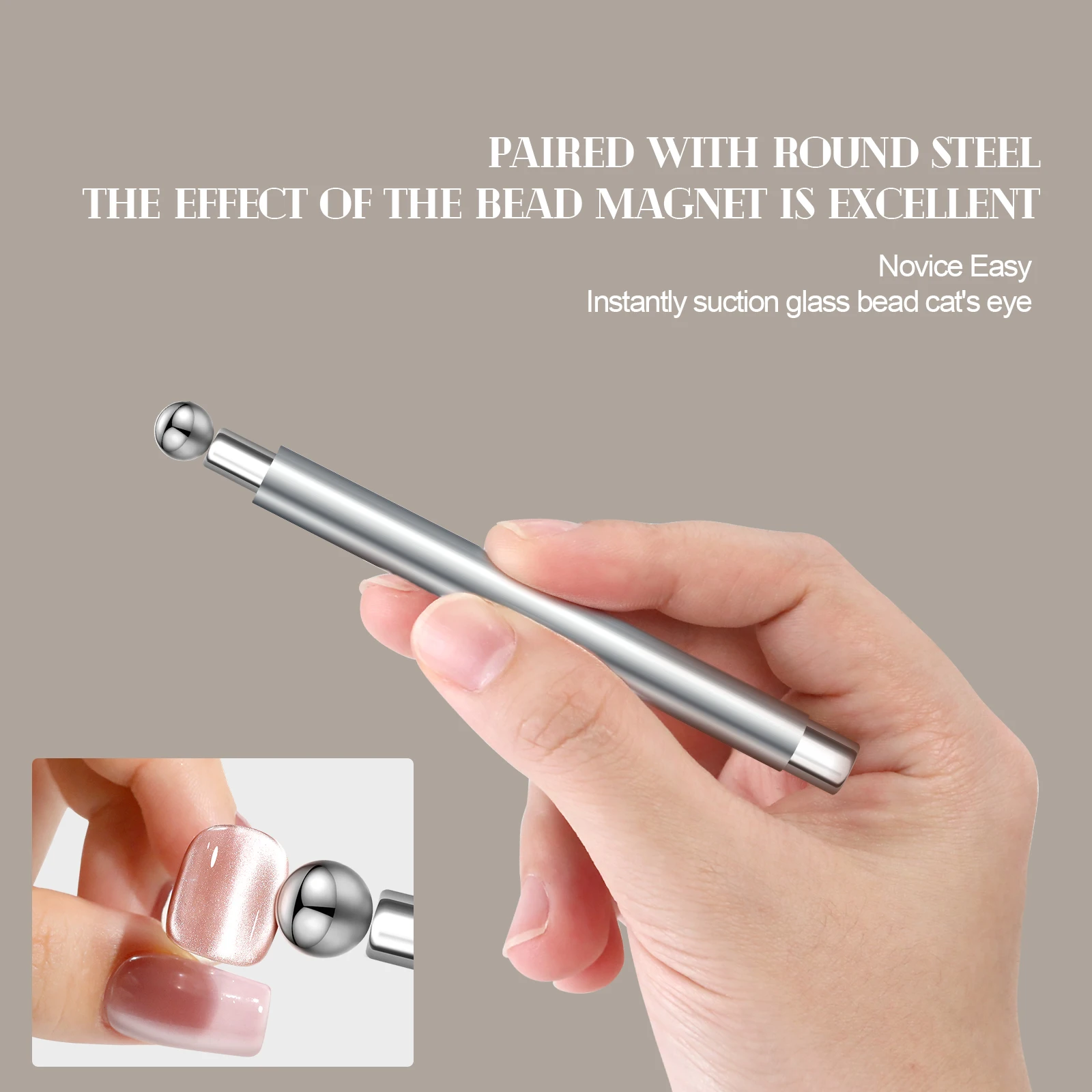 1 قطعة قضيب مغناطيسي قوي ل القط العين هلام البولندية مسمار المغناطيس أداة مزدوجة رئيس المغناطيس القلم المغناطيس عصا ثلاثية الأبعاد المغناطيسي القط العين هلام بولي