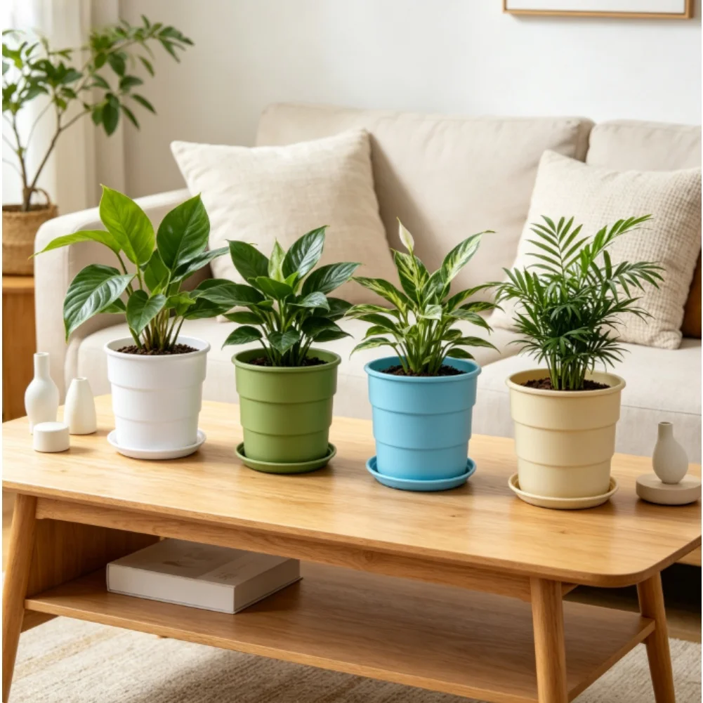 Thickened Nursery Pot Resin Flower Pot For Healthy Plant Development Enhanced Ventilation System Sun Damage Resistant