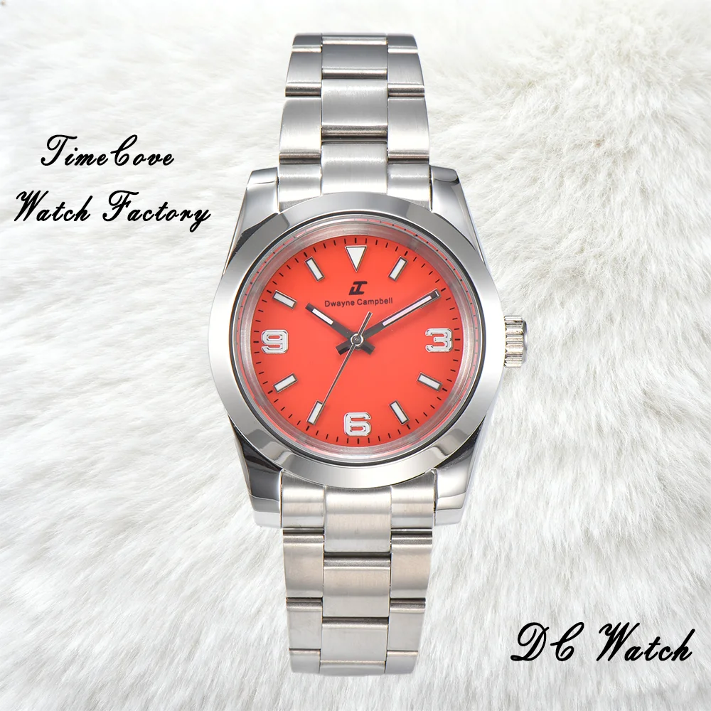 ل NH35 شعار مخصص ساعة مقاوم للماء كرونوغراف حركة أوتوماتيكية ساعات صدفي ساعة حالات ساعات من الفولاذ المقاوم للصدأ