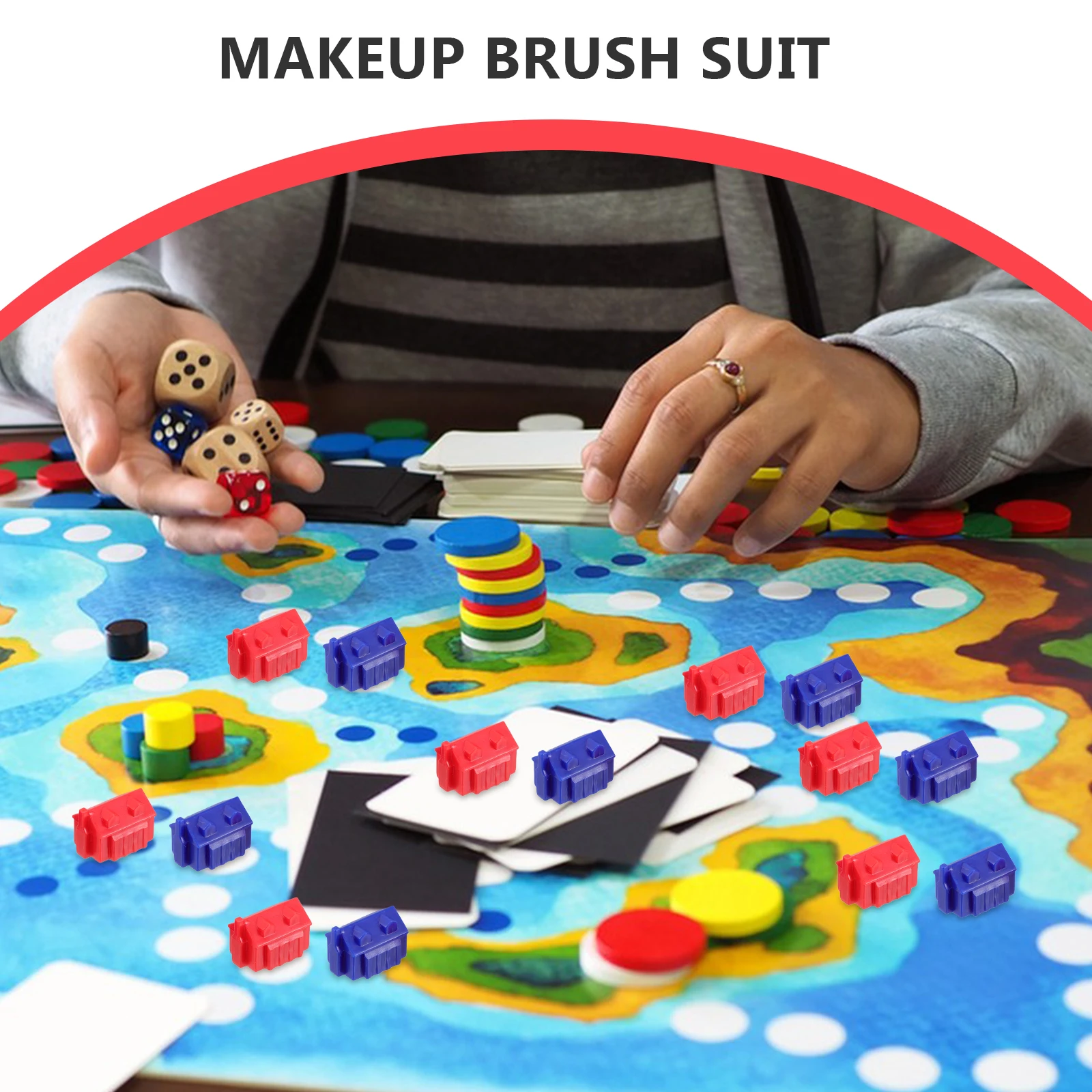 40 szt. Figurki bogatych ludzi z gry Planszowej, plastikowe domki, miniaturowe budynki, zestaw zamienny, trwałe akcesoria do gier rodzinnych.