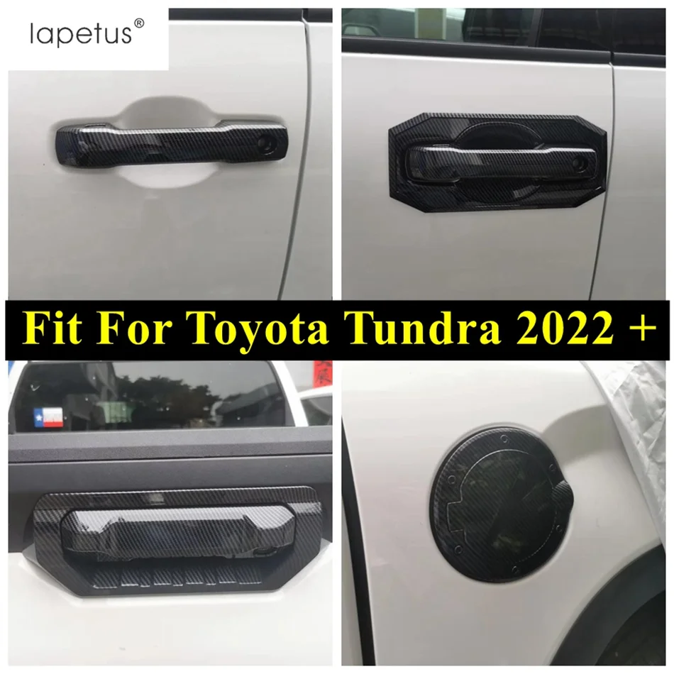 

Car Tank Cap / Door Handle / Door Handle Bowl / Rear Handle Bowl Cover Trim Fit For Toyota Tundra 2022 - 2025 Carbon Fiber Look