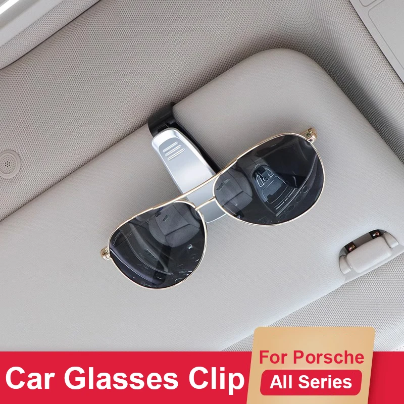 

Auto Sun Visor Glasses Fastener Clips Holder for Sunglasses Eyeglasses Ticket Card Universal Multi-Function Car Interior Holder