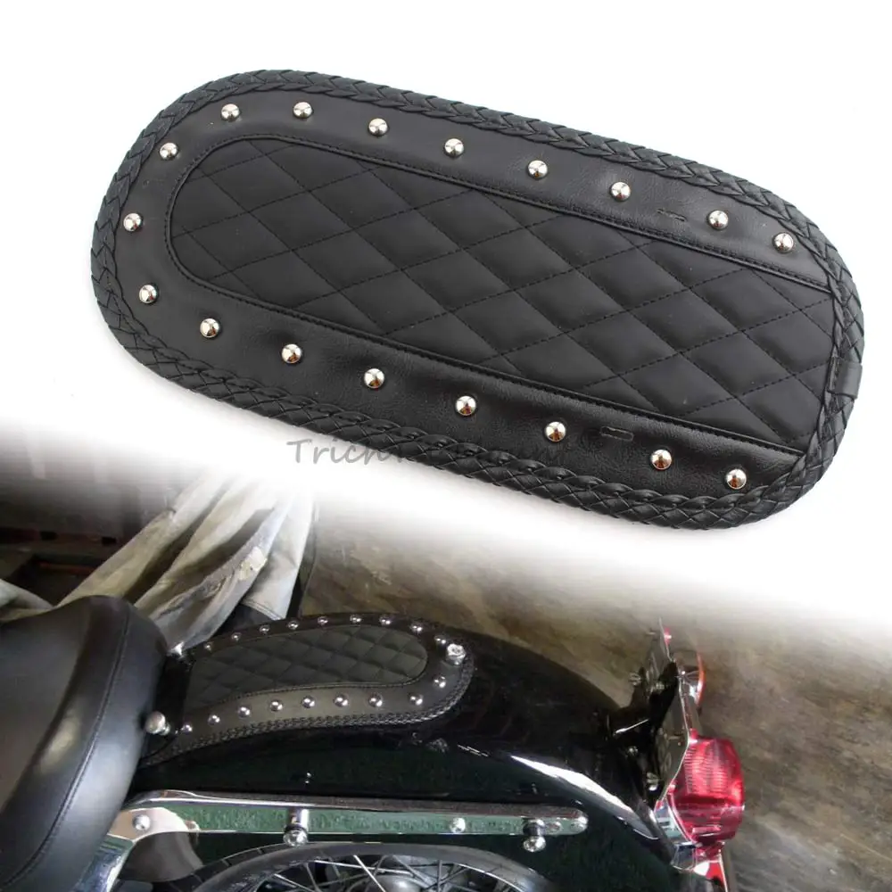 

Motorcycle Black Rear Fender Bib Seat Cover Cushion Rivet For Harley Touring Electra Glide Road King FLHT FLTR FLHX Ultra 08-18