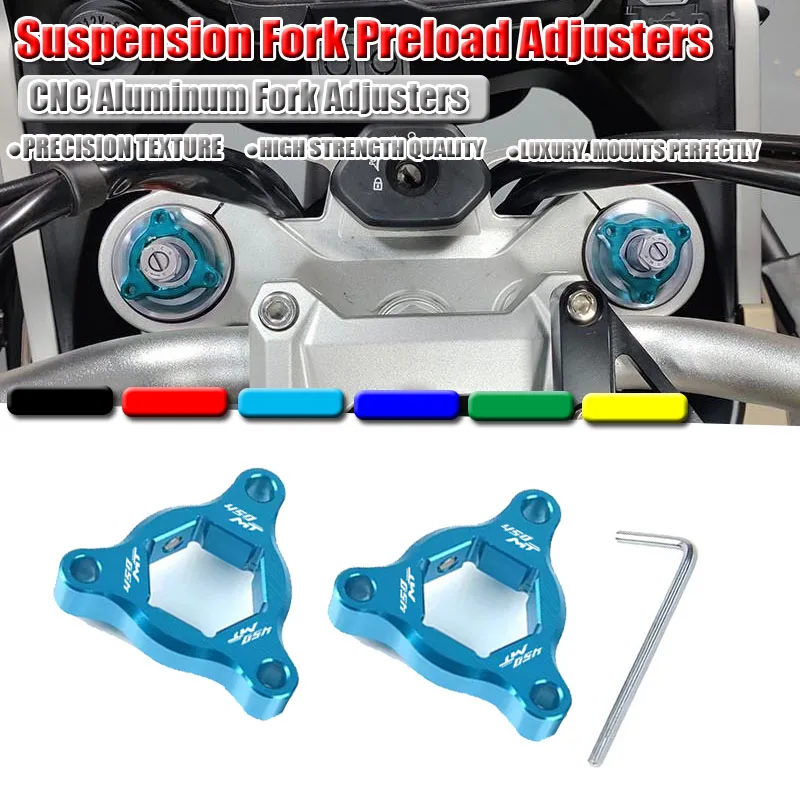 Apto para cfmoto cf moto 450mt mt450 mt 450 mt cf450mt acessórios da motocicleta suspensão dianteira garfo ajustadores de pré-carga tampa