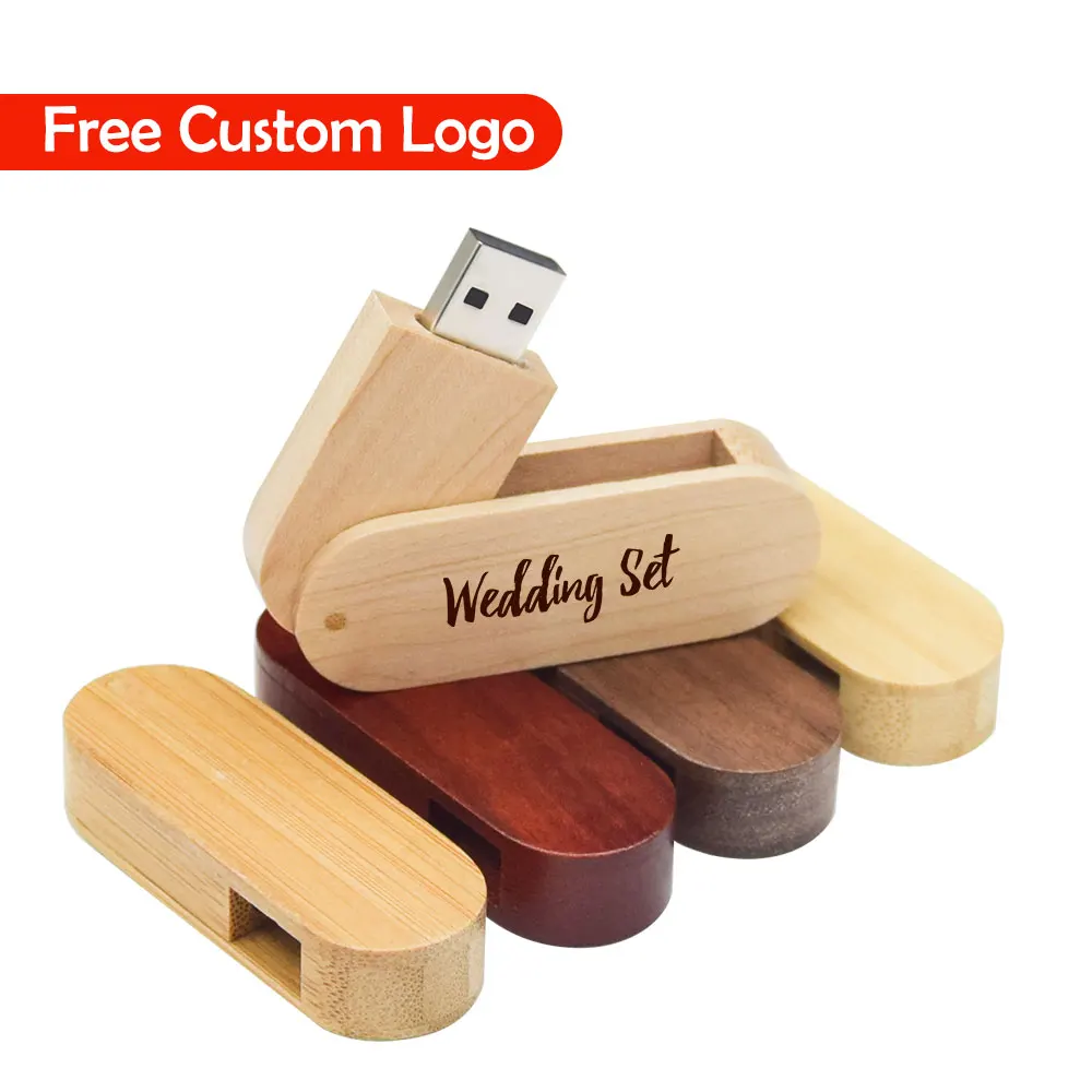 

USB 2.0 High speed Rotatable Wooden флешка Usb flash drive Wooden /Bamboo pendrive 4GB 16GB 32GB 64GB 128GB memory stick gifts