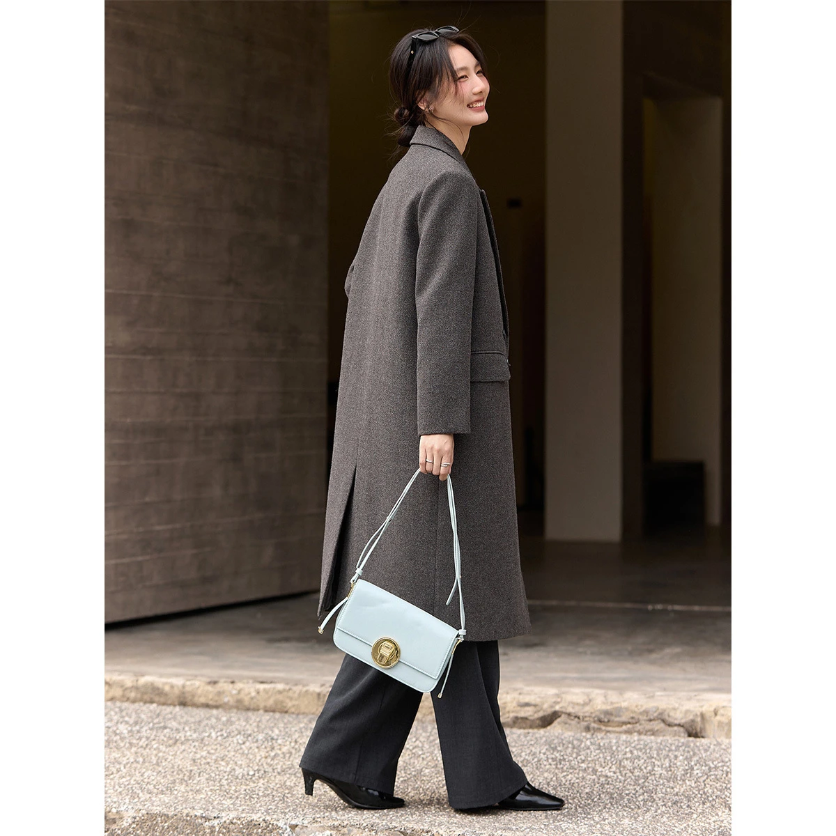 VIMLY Women Winter Coats 2025 Fashion Double Breastedpadding Cotton Mid Length Thick Coats High Quality Women's Clothing A3225