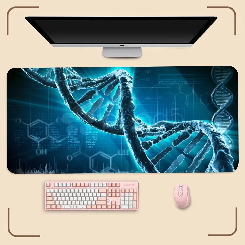 S-Science D-DNA B-Biology Mousepad Computer Mouse Pad 400x800x5mm Gaming Accessories Mause Keyboard PadKawaii Mice Mausepad