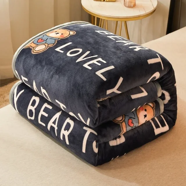 Wholesale flannel blankets, milk blankets, thickened coral fleece, mink velvet blanket, nap blanket, gift generation. 1