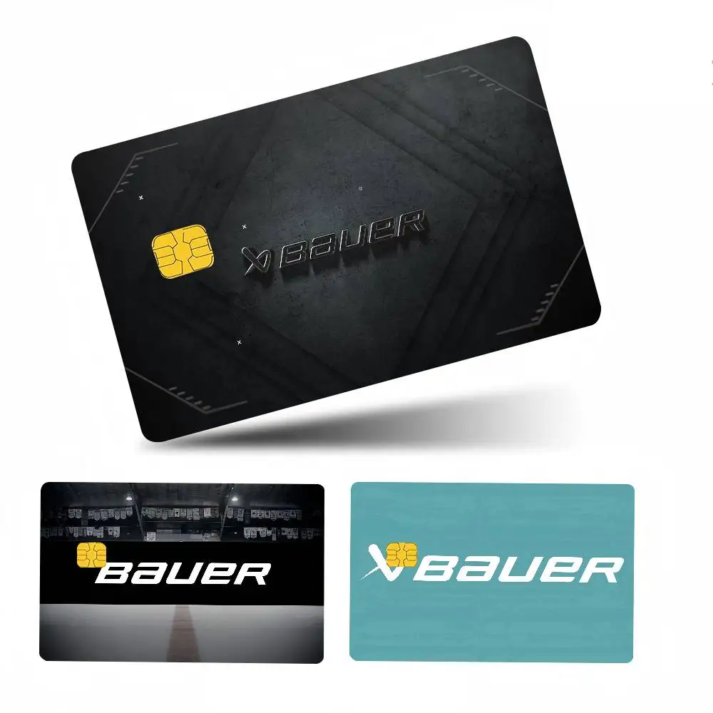 Bauer Hockey Game Film Cover Sticker Case For Small Chip Credit Debit Card Front Side 1 Set Of 4 Pcs